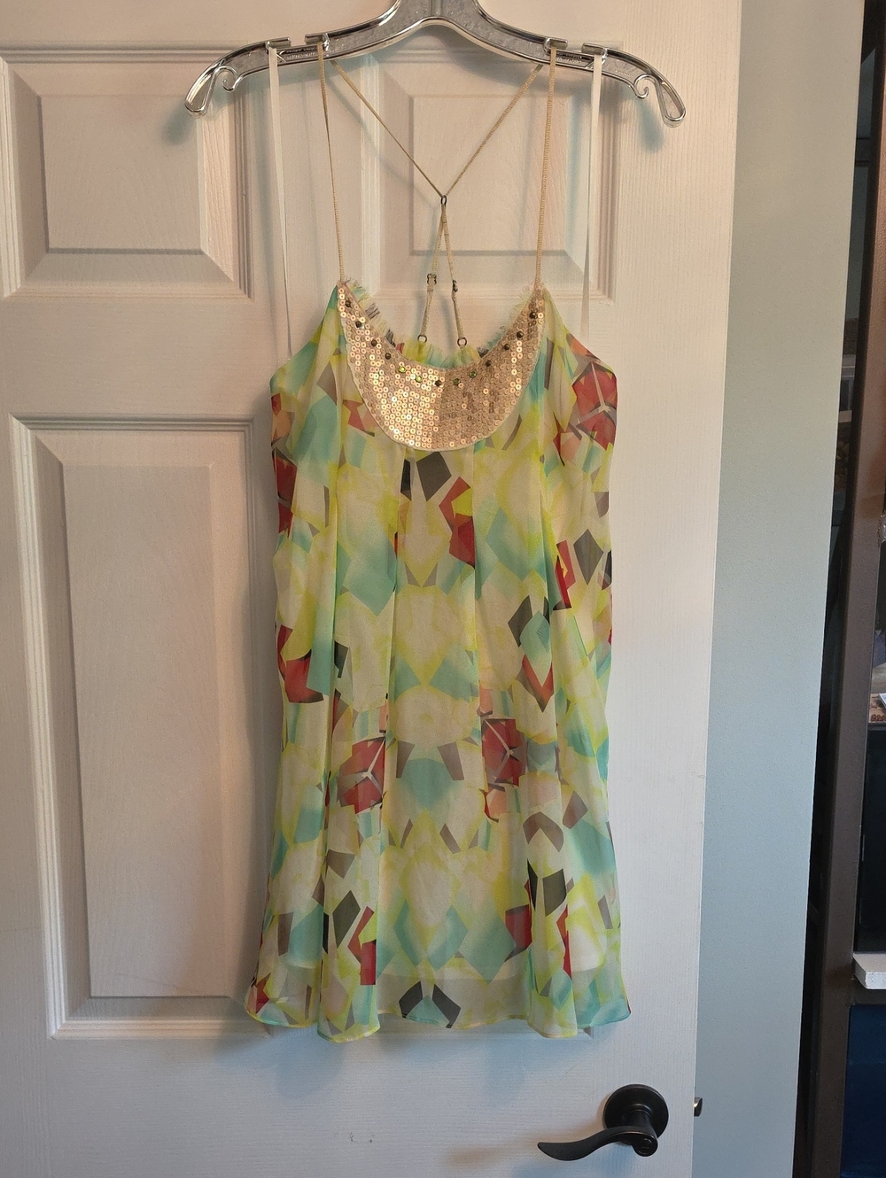 Free People Gold Sequin Mint Yellow Black Red Cream Dress